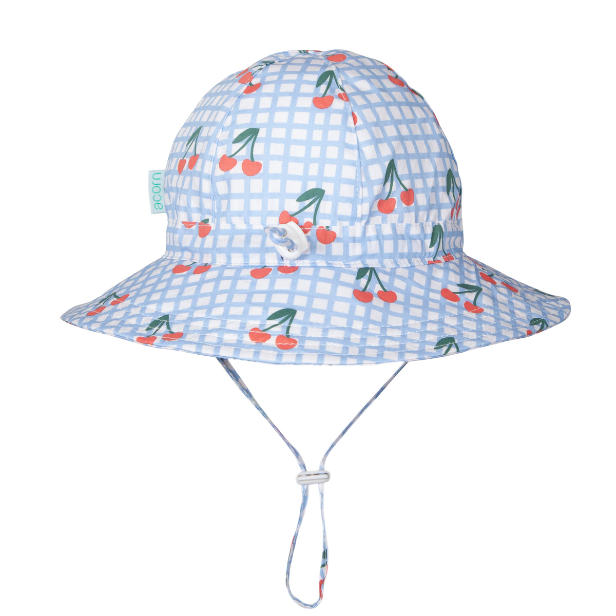 Cherry Checks Wide Brim Sunhat