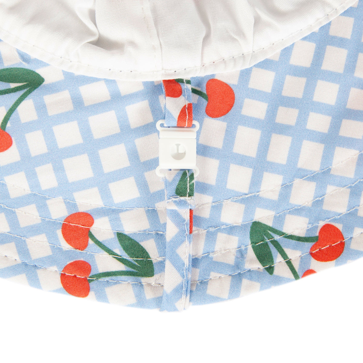 Cherry Checks Wide Brim Sunhat