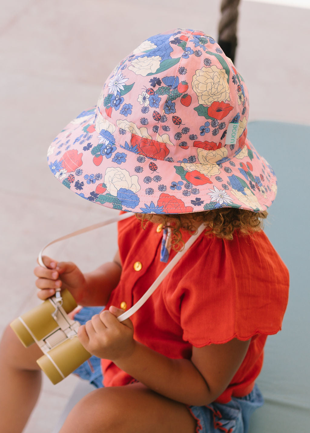 Berry Floral Wide Brim Sunhat