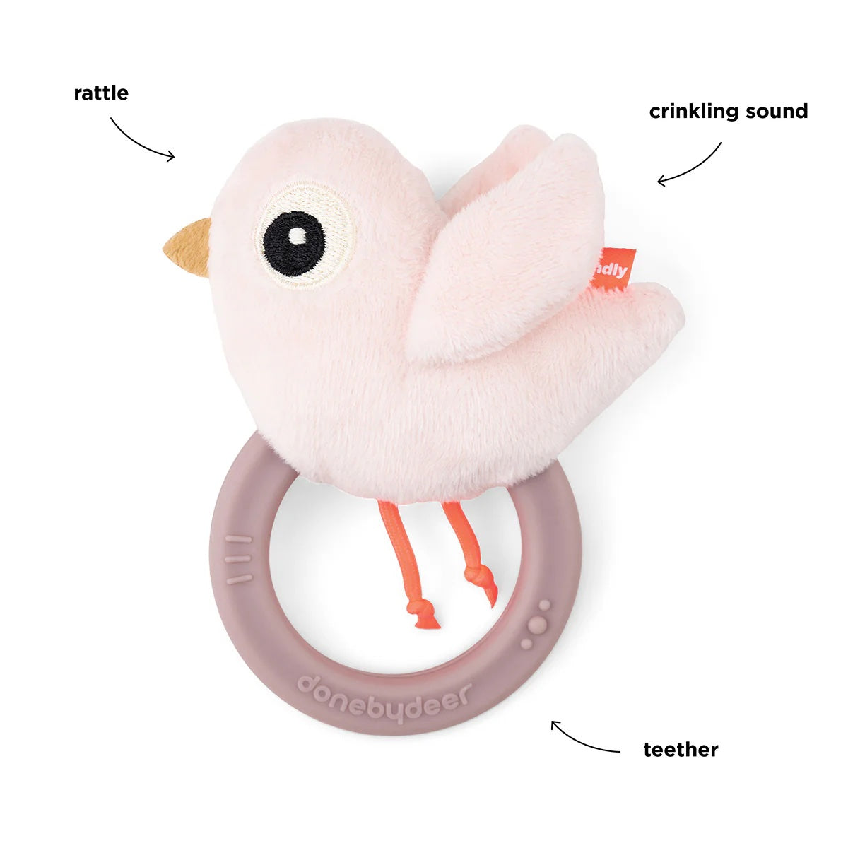 Sensory Rattle with Teether / Powder