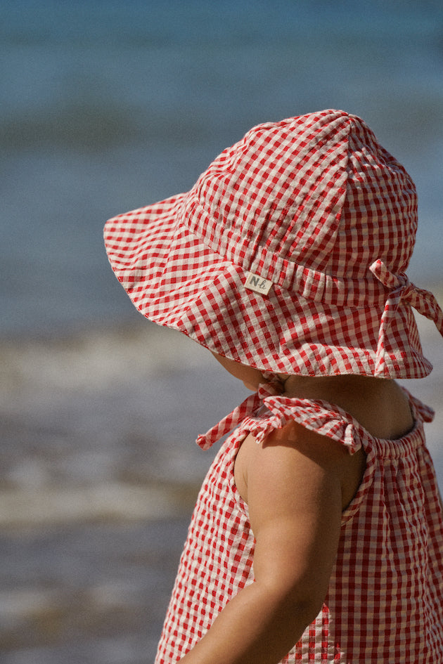 Gingham Sunhat / Red Check
