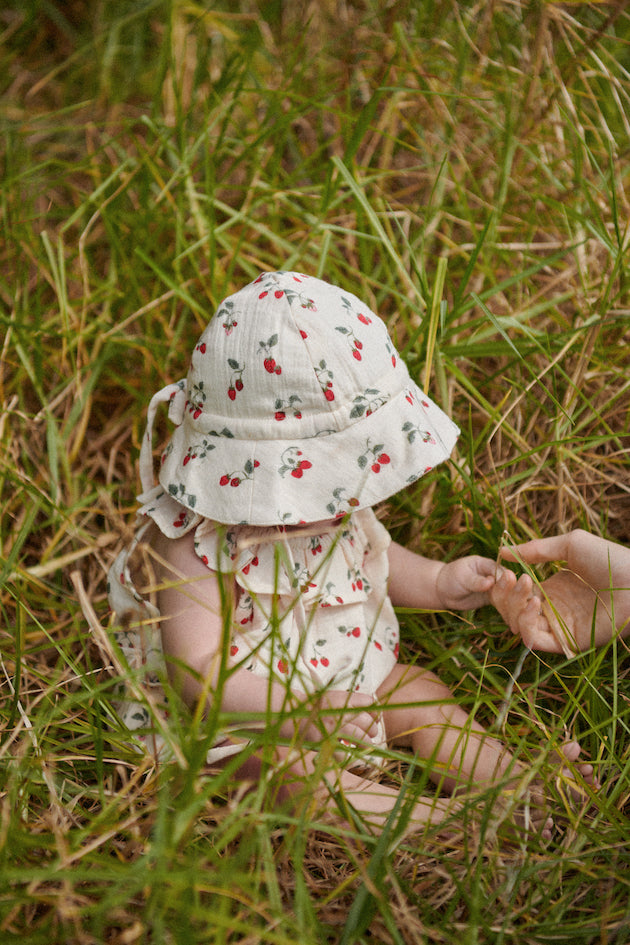 Crinkle Muslin Sunhat / Strawberry Blush