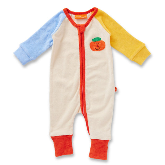 Pocket Patch Terry Long Sleeve Romper