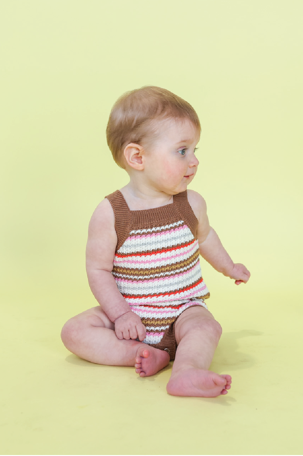 Organic Sunshine Stripe Knit Romper