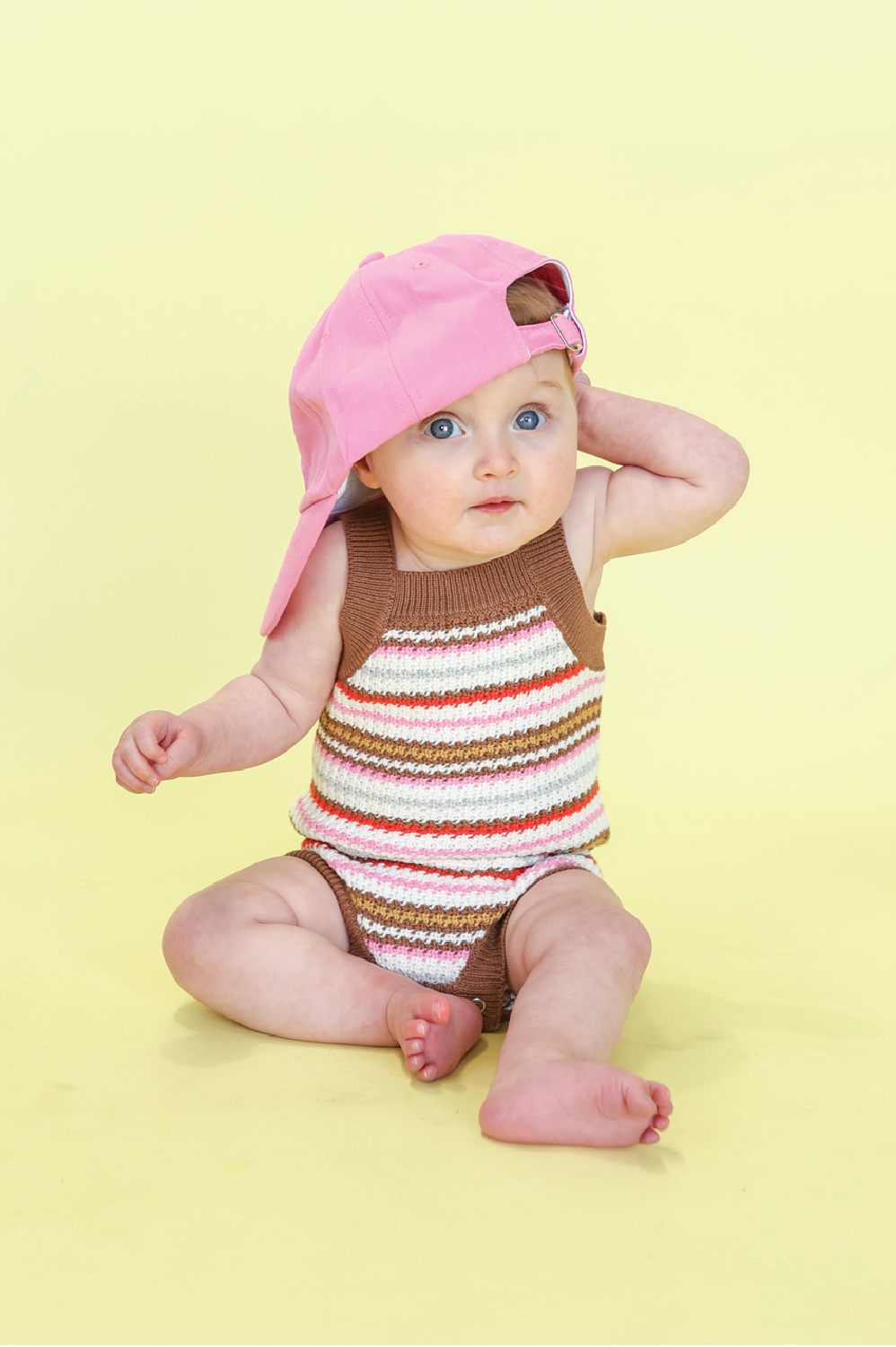 Organic Sunshine Stripe Knit Romper