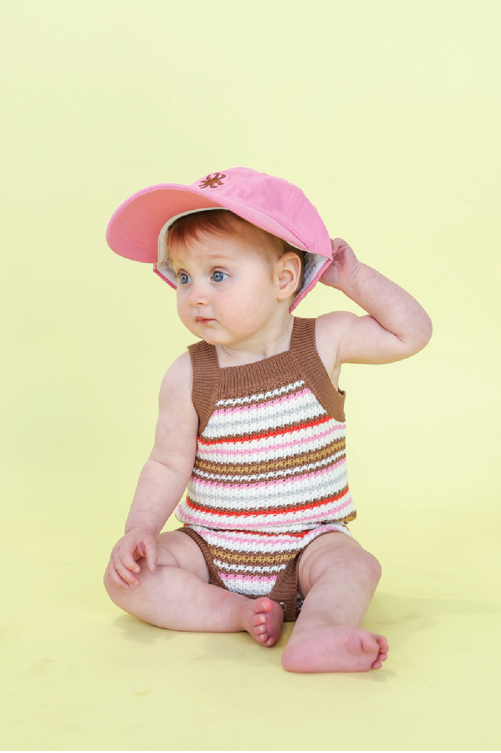 Organic Sunshine Stripe Knit Romper