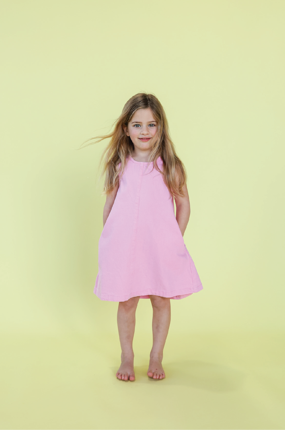 Organic Shift Denim Dress / Candy