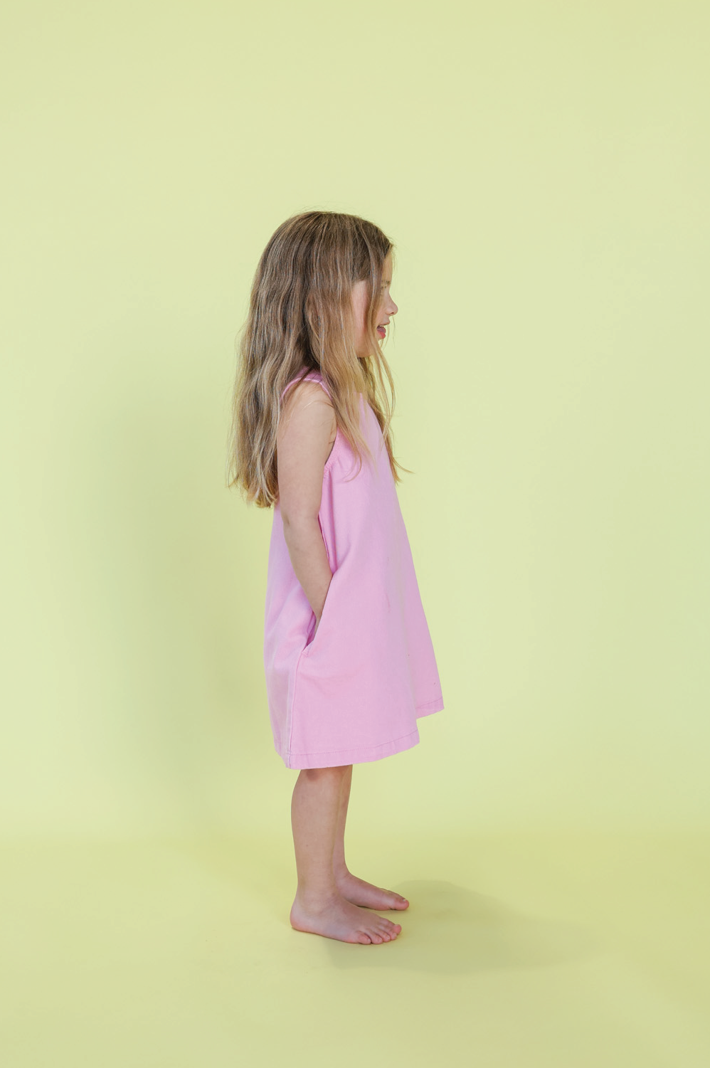 Organic Shift Denim Dress / Candy