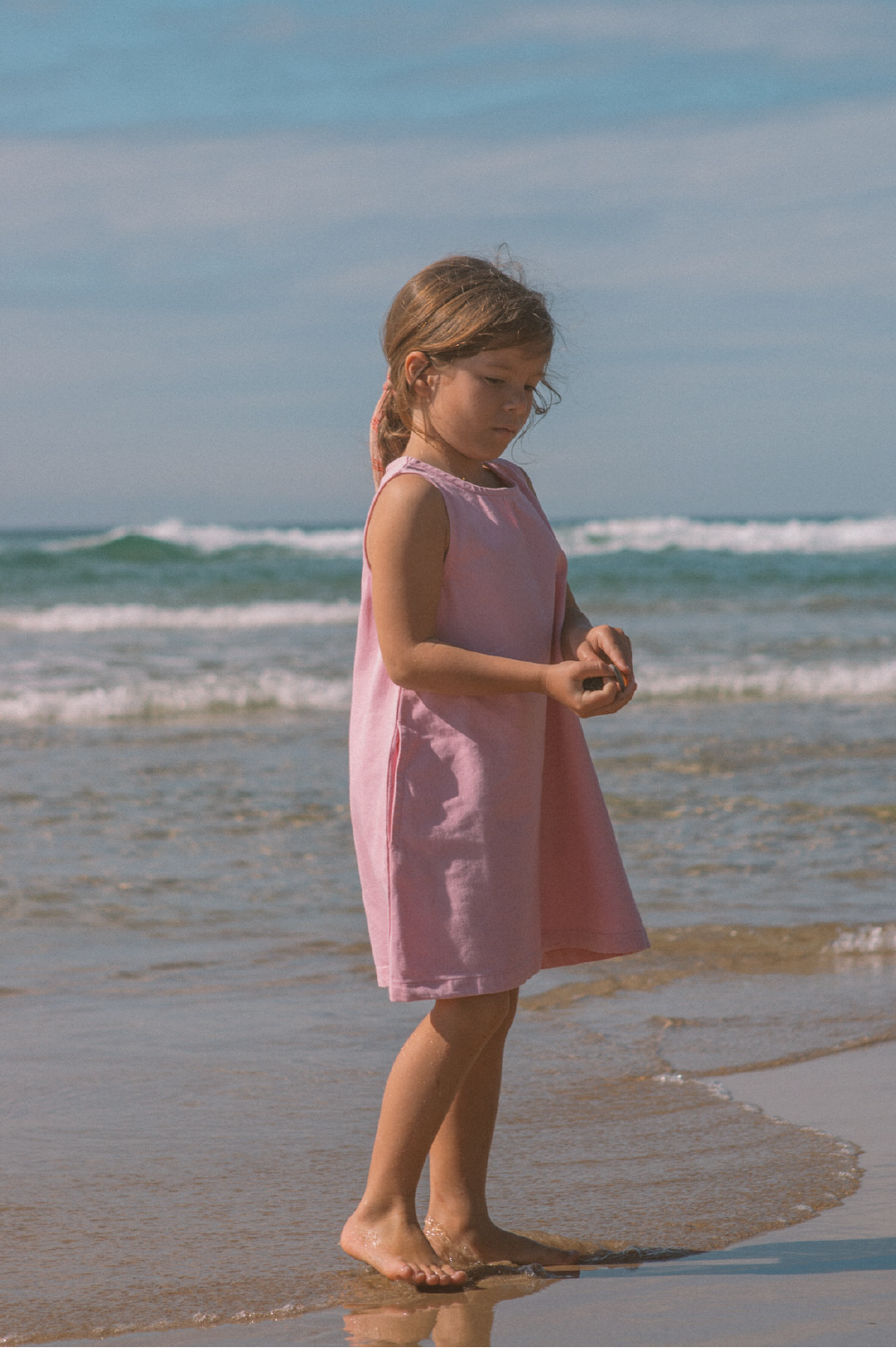 Organic Shift Denim Dress / Candy