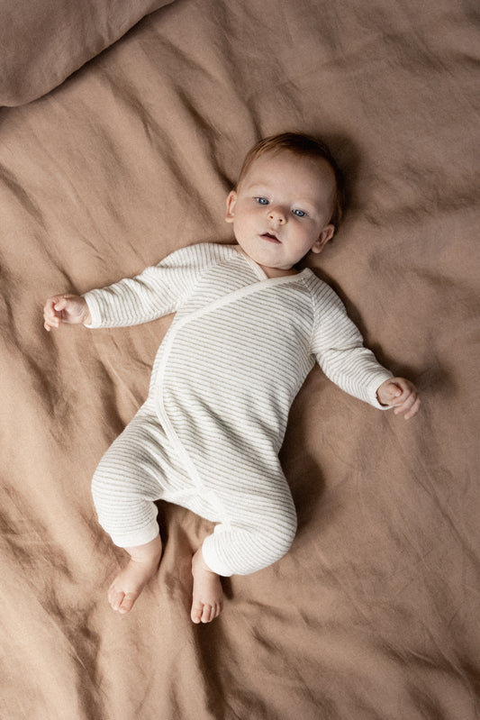 Terry Kimono Stretch & Grow / Nettle Pinstripe