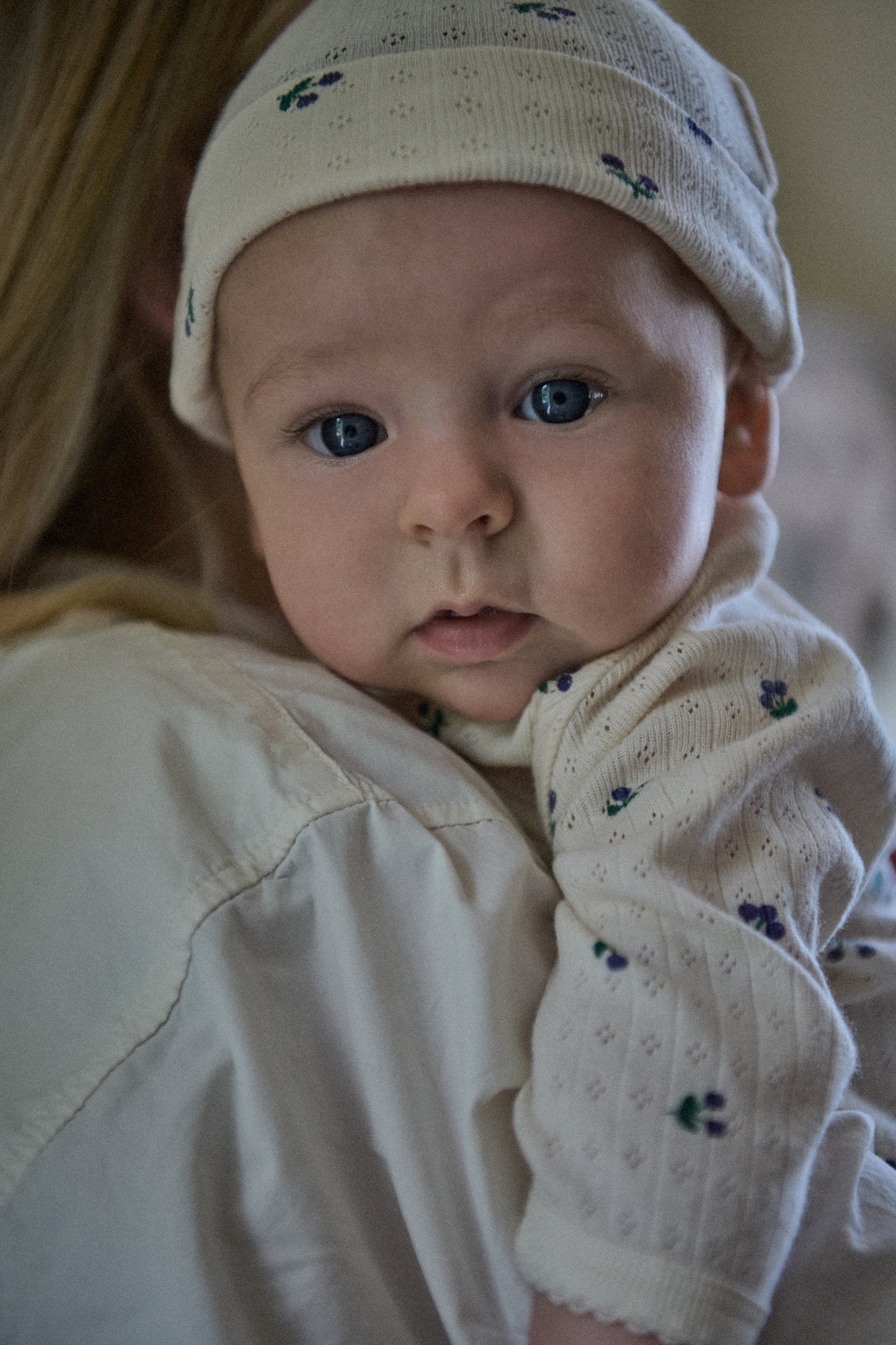 Pointelle Knotted Beanie / Winter Berry