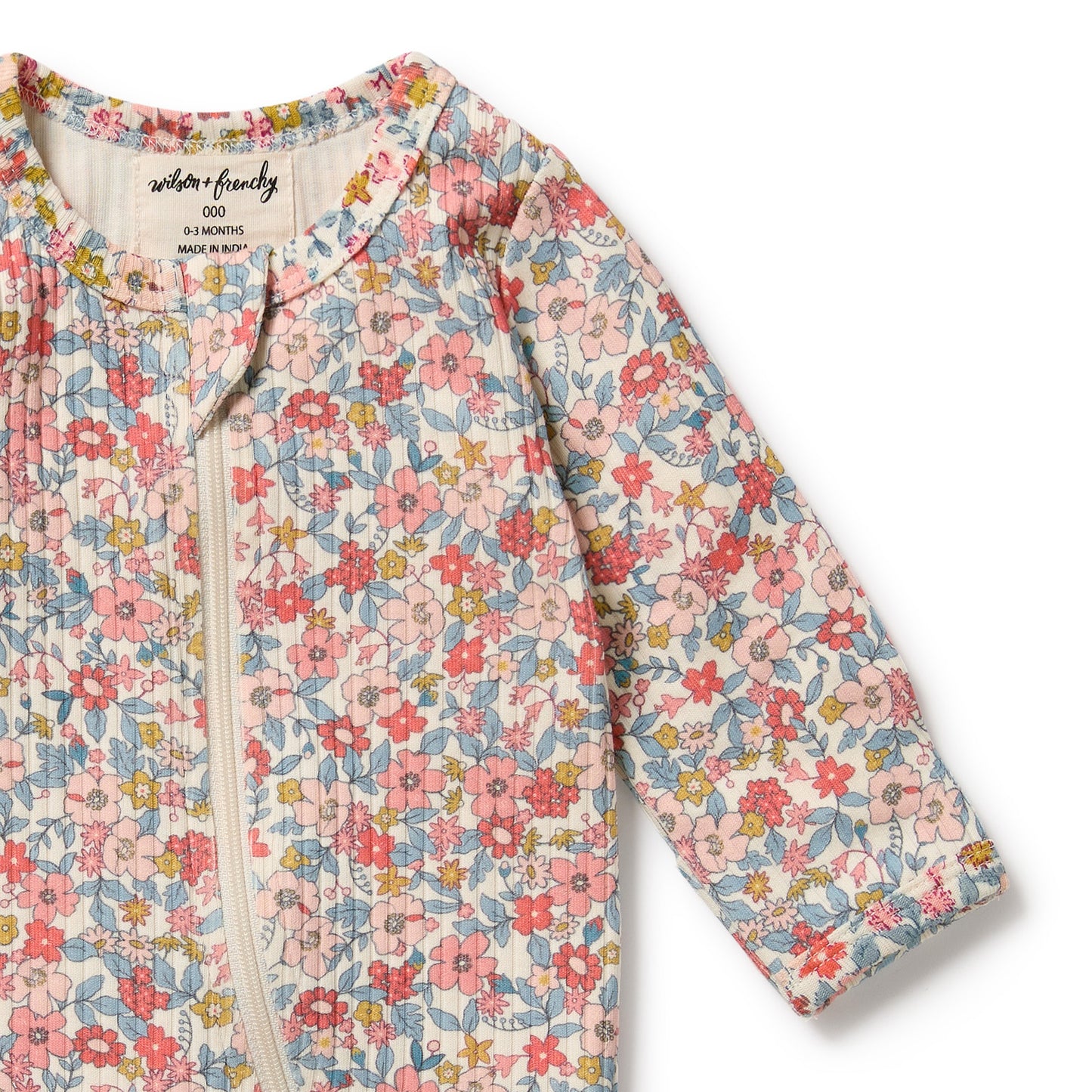 Summer Bloom Organic Zipsuit with Feet