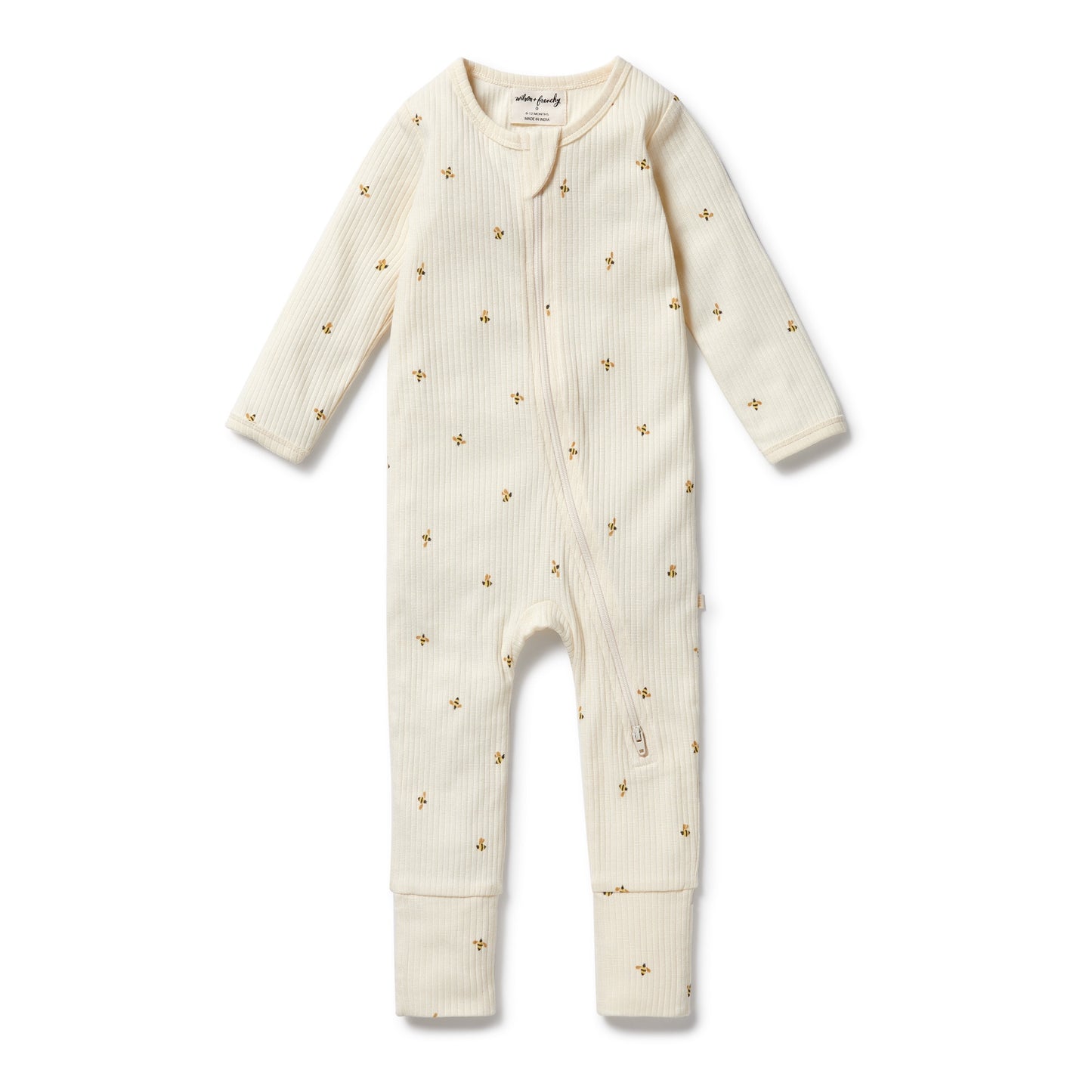 Bee Mine Organic Zipsuit with Feet
