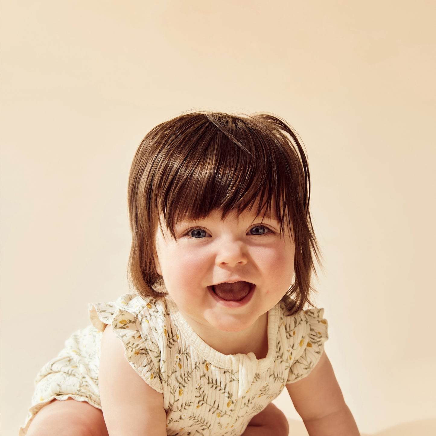 Lemon Leaf Organic Ruffle Zipsuit