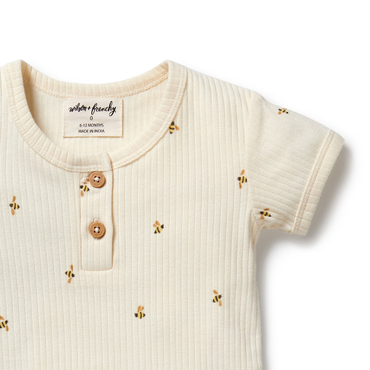 Bee Mine Organic Henley Bodysuit