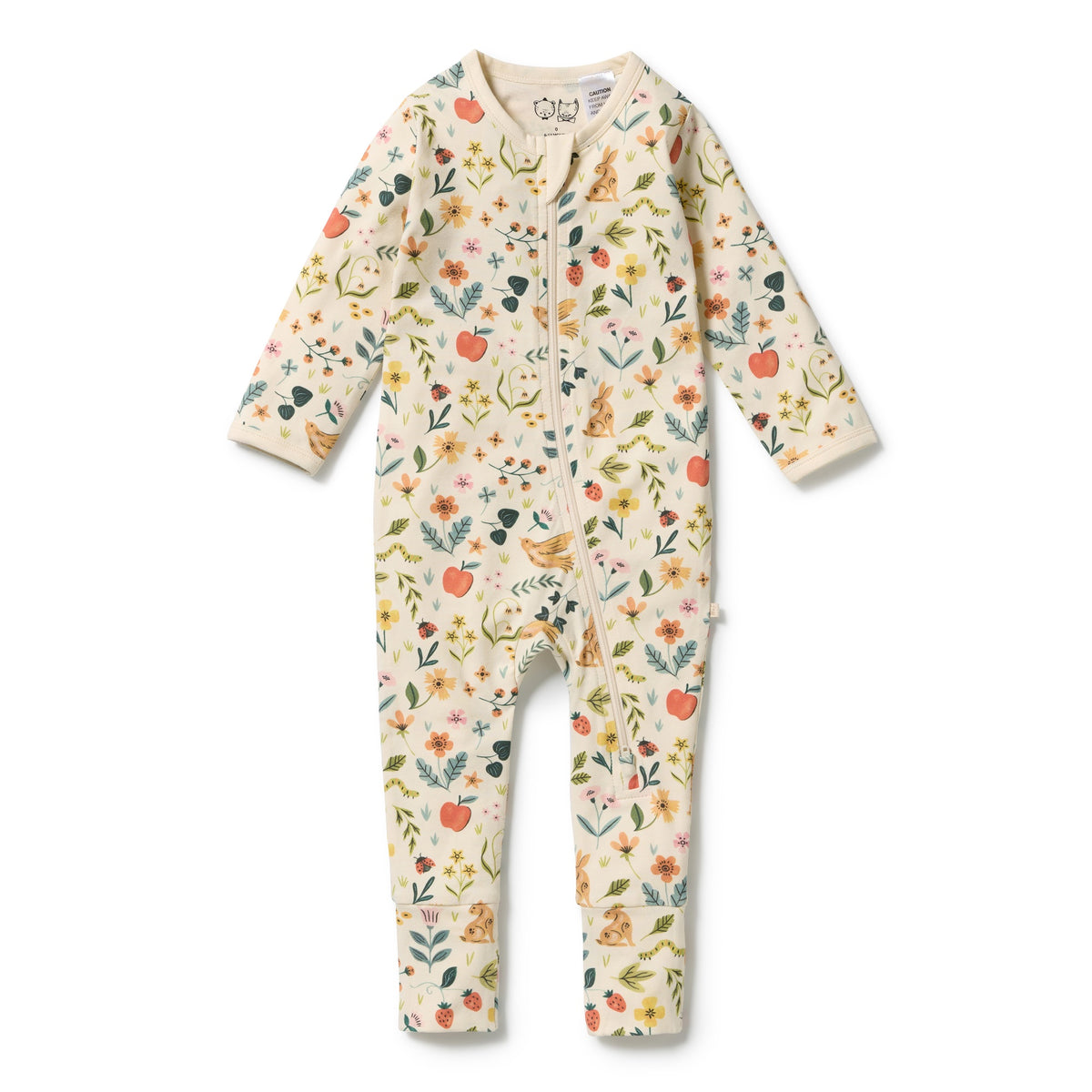 Summer Garden Organic Zipsuit