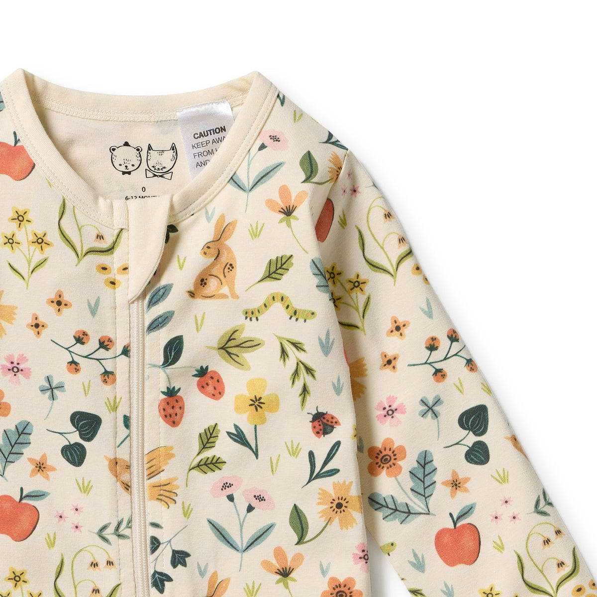 Summer Garden Organic Zipsuit