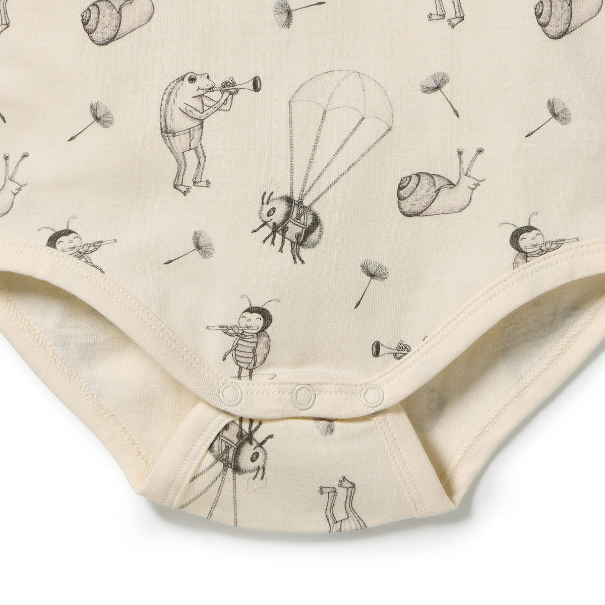Whispering Willows Organic Henley Bodysuit