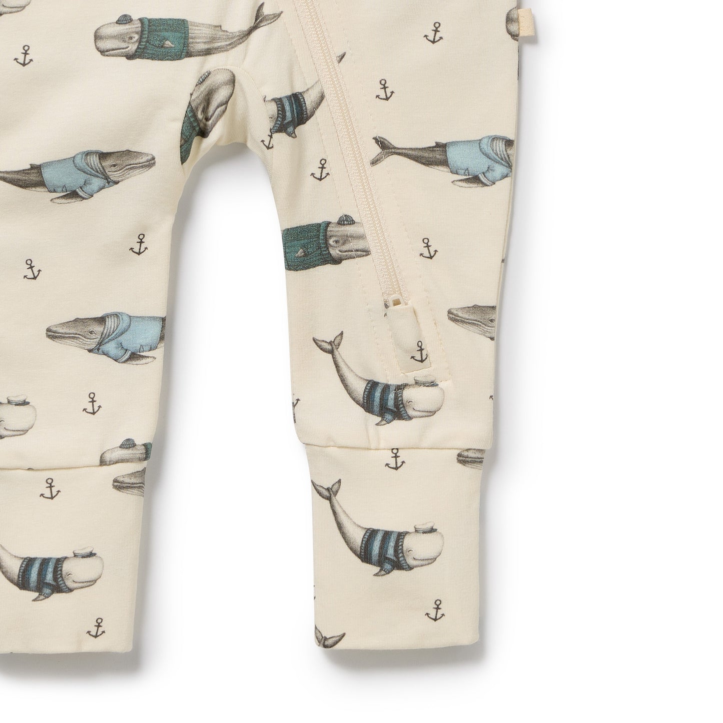 Woolly Whales Organic Zipsuit