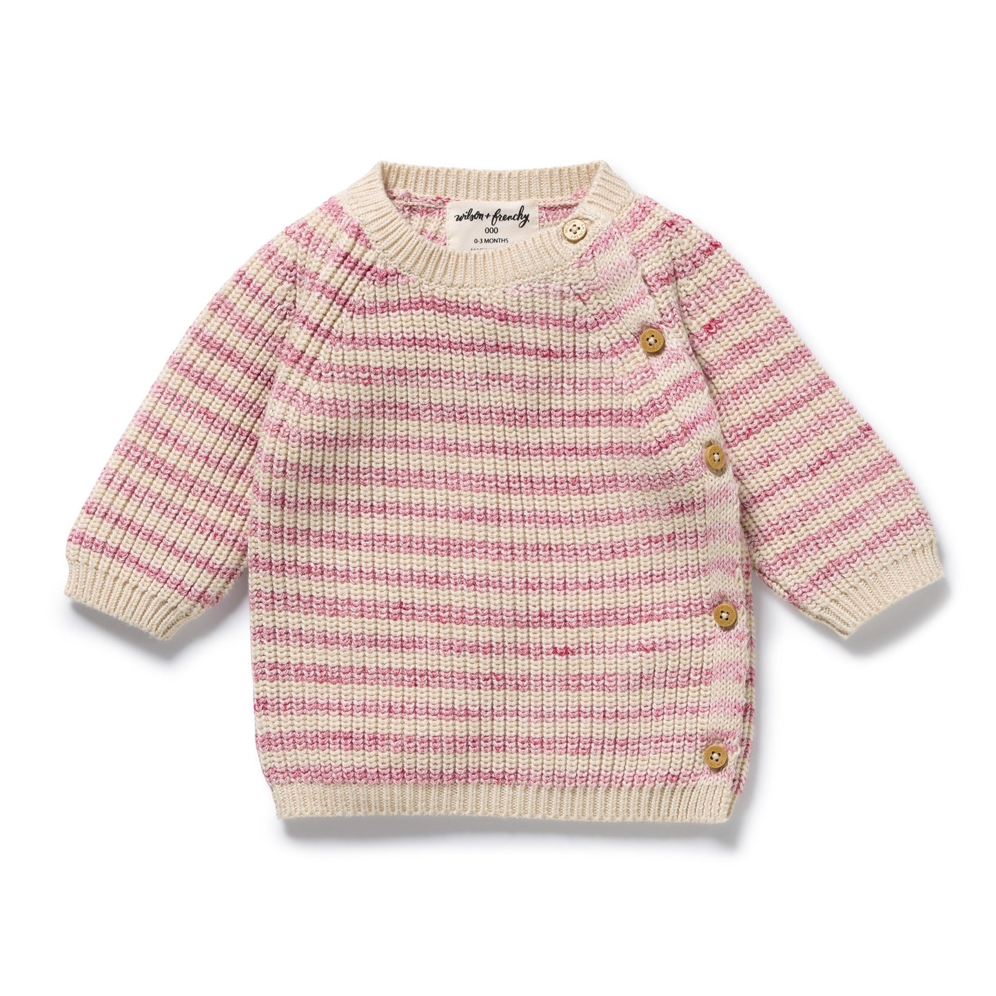 Rhubarb Stripe Knitted Kimono Cardigan
