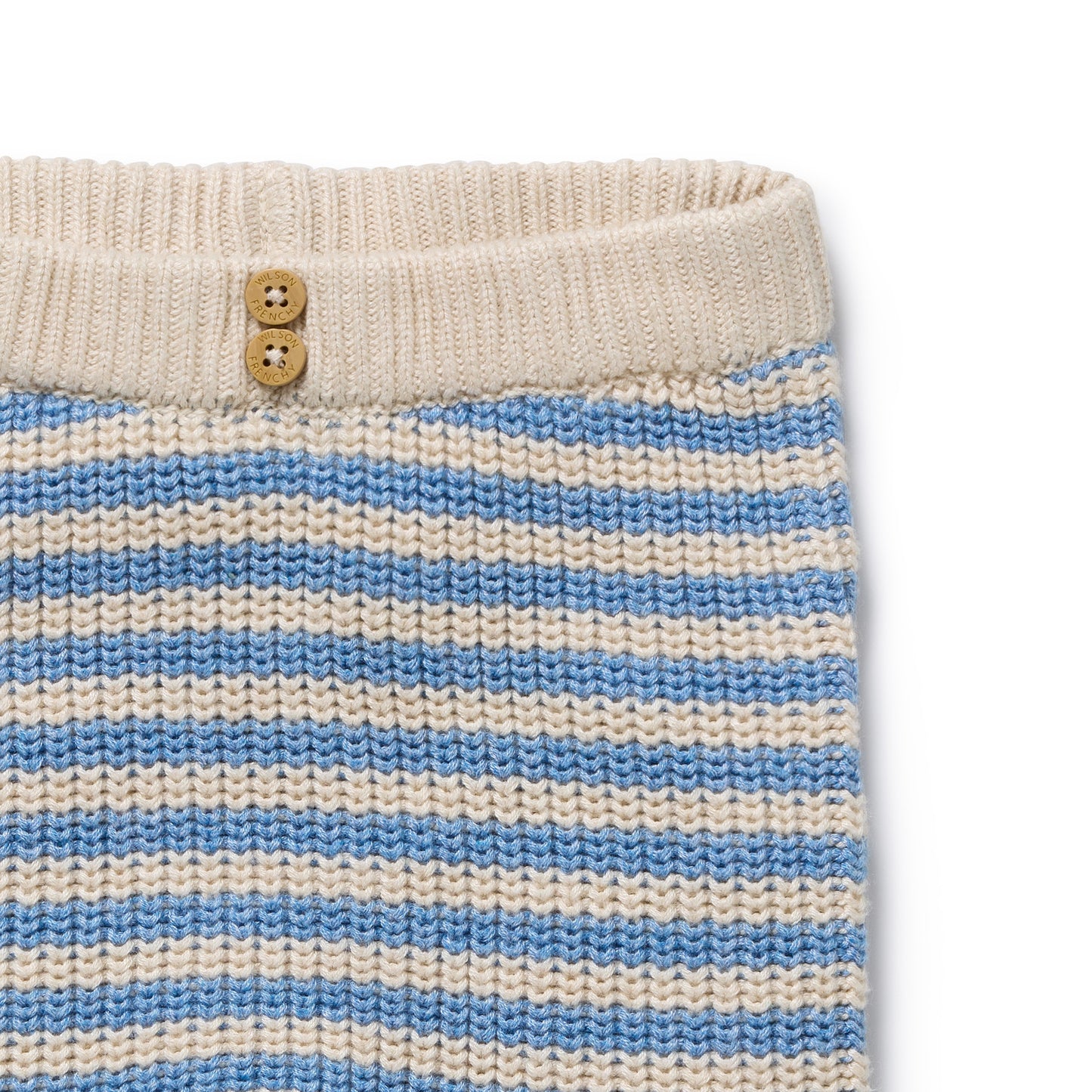 Frosted Blue Organic Knitted Stripe Legging