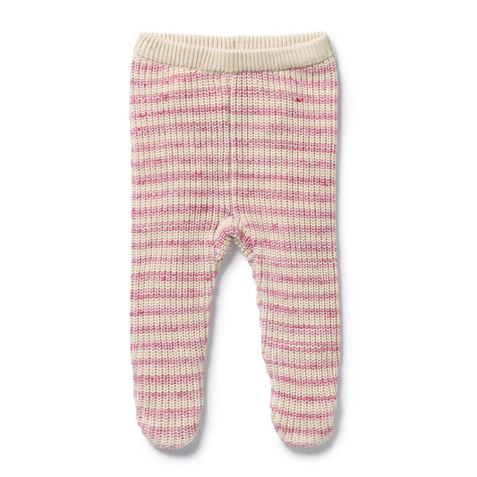 Rhubarb Stripe Knitted Legging