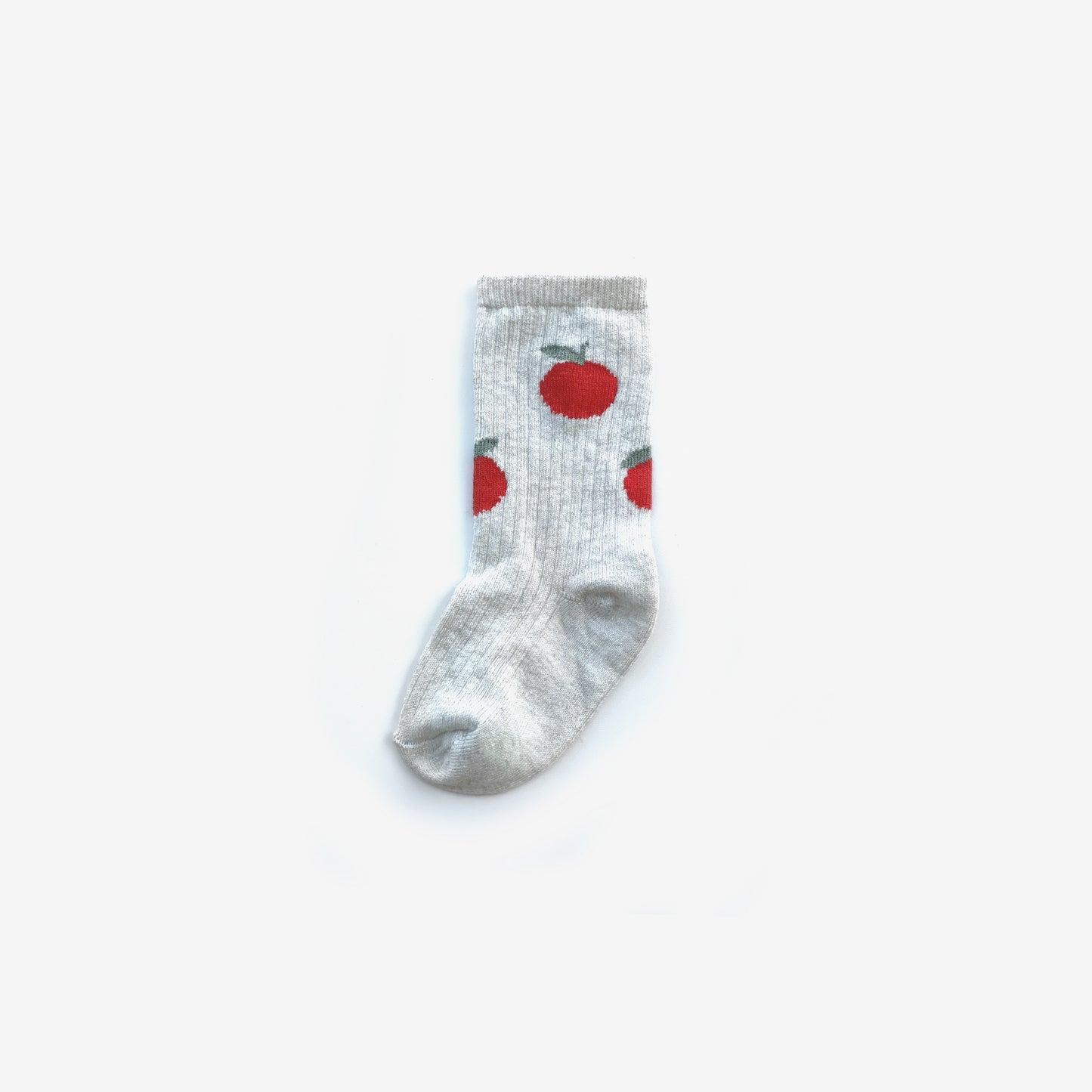 Organic Cotton Jacquard Knit Socks / Apples