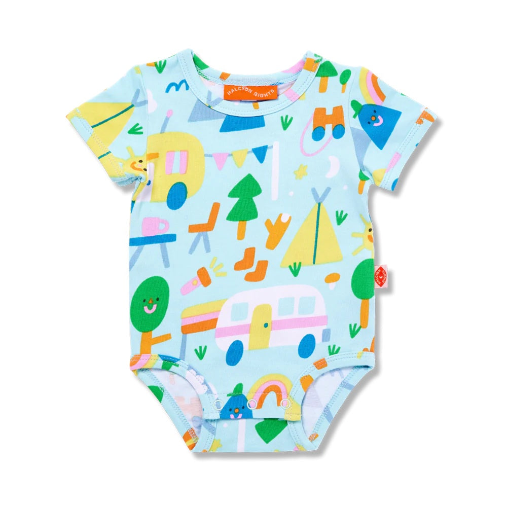 Happy Camper Short Sleeve Bodysuit