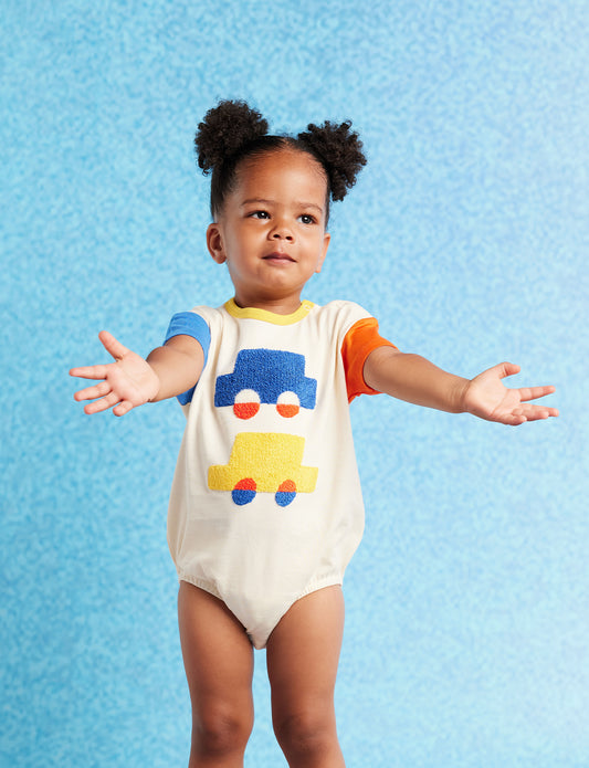 Beep Beep Cotton Short Sleeve Bodysuit