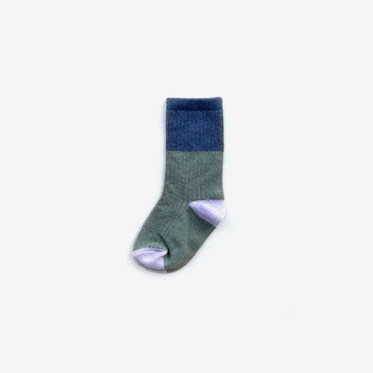 Organic Cotton Jacquard Knit Socks / Colour Block