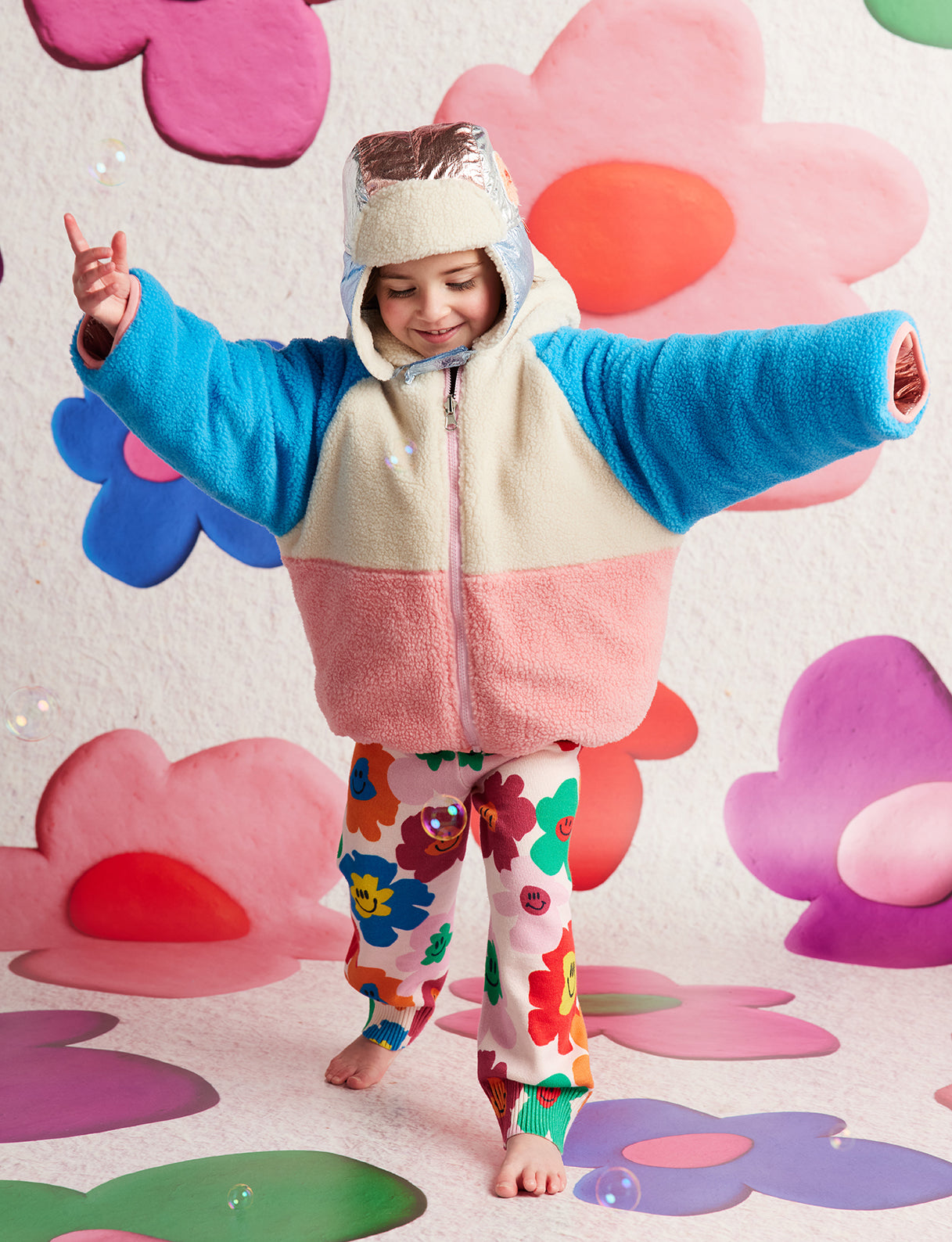 Hej Blomma! Reversible Kids Puffer Jacket