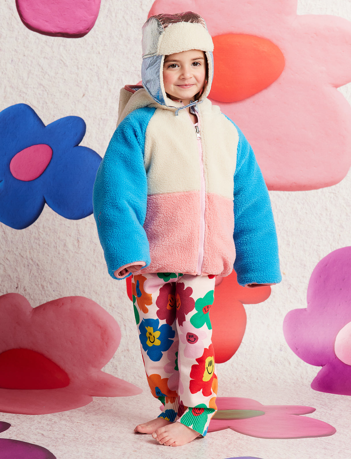 Hej Blomma! Reversible Kids Puffer Jacket