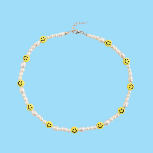 Yo' Rad Smiley Pearl Necklace