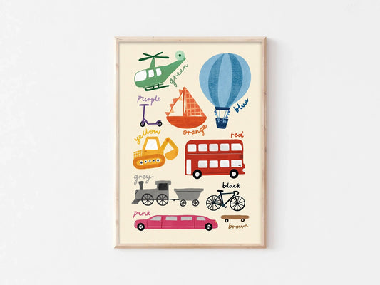 Colours Transport Art Print