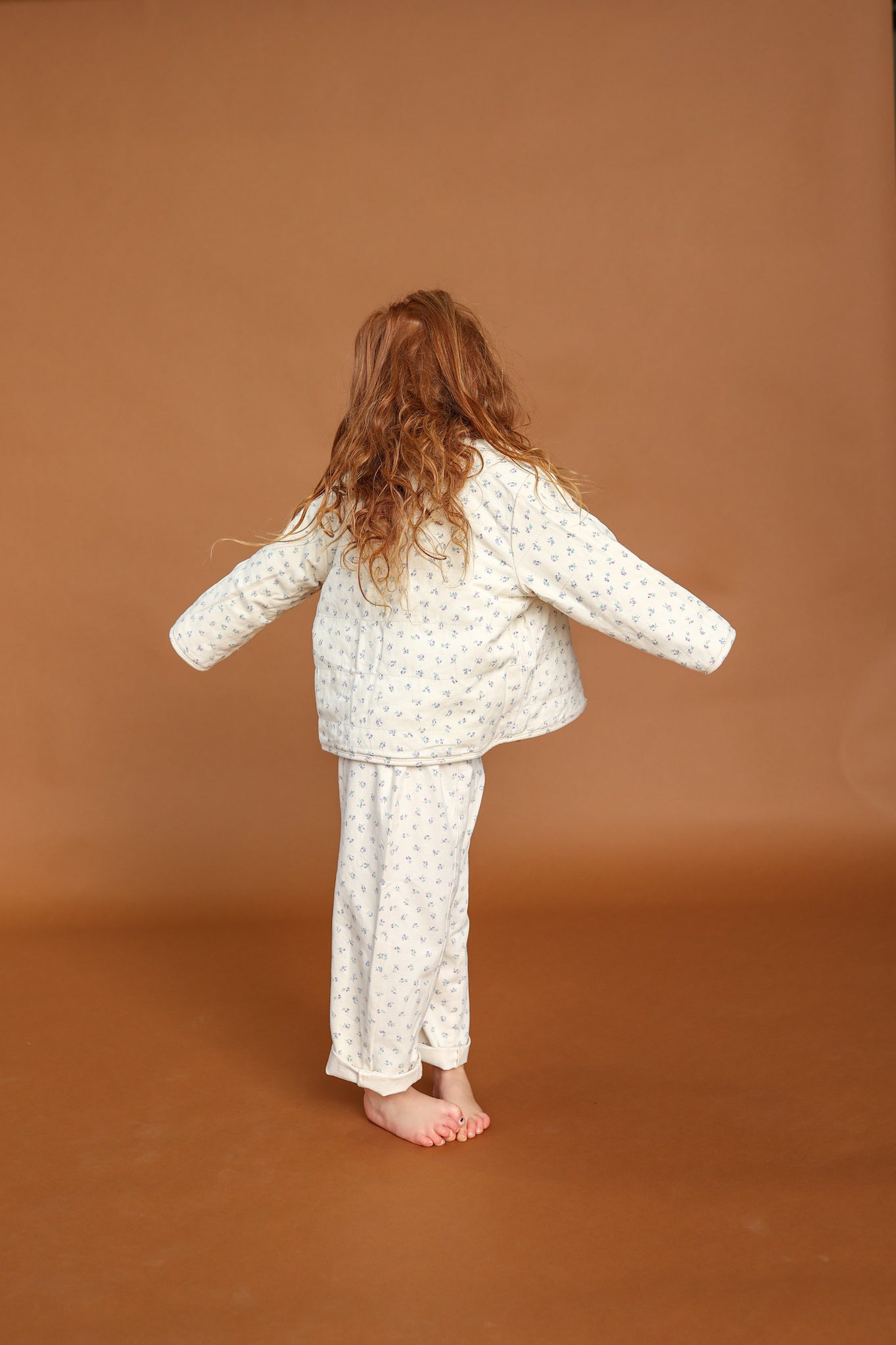 Quilted Reversible Jacket / Denim & Garden