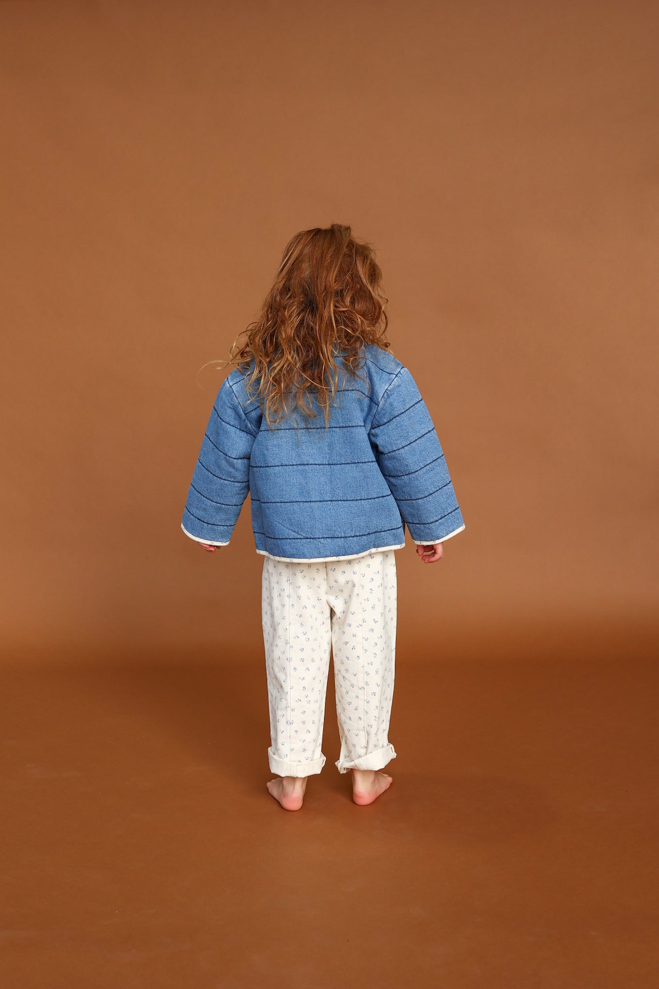 Quilted Reversible Jacket / Denim & Garden