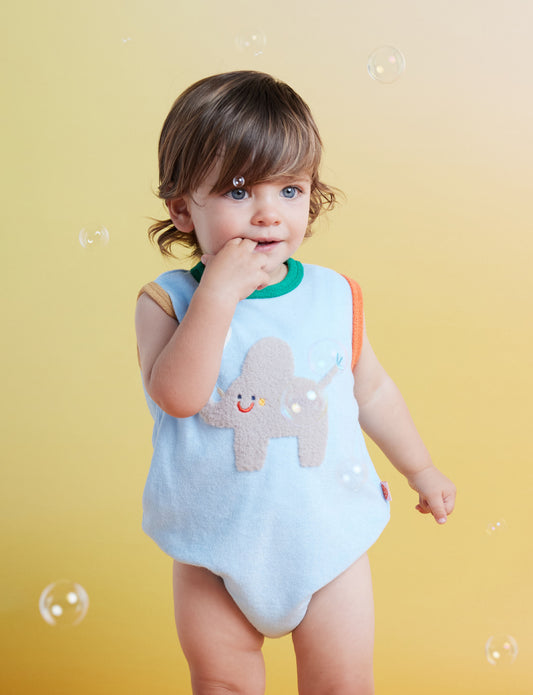 Zoo Crew Blue Terry Singletsuit
