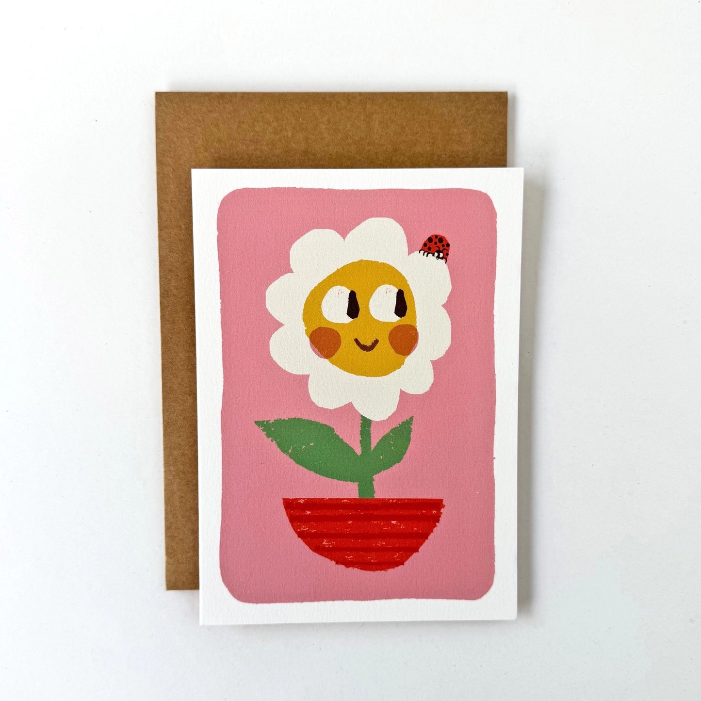 Daisy Flower Pot Friend Greeting Card