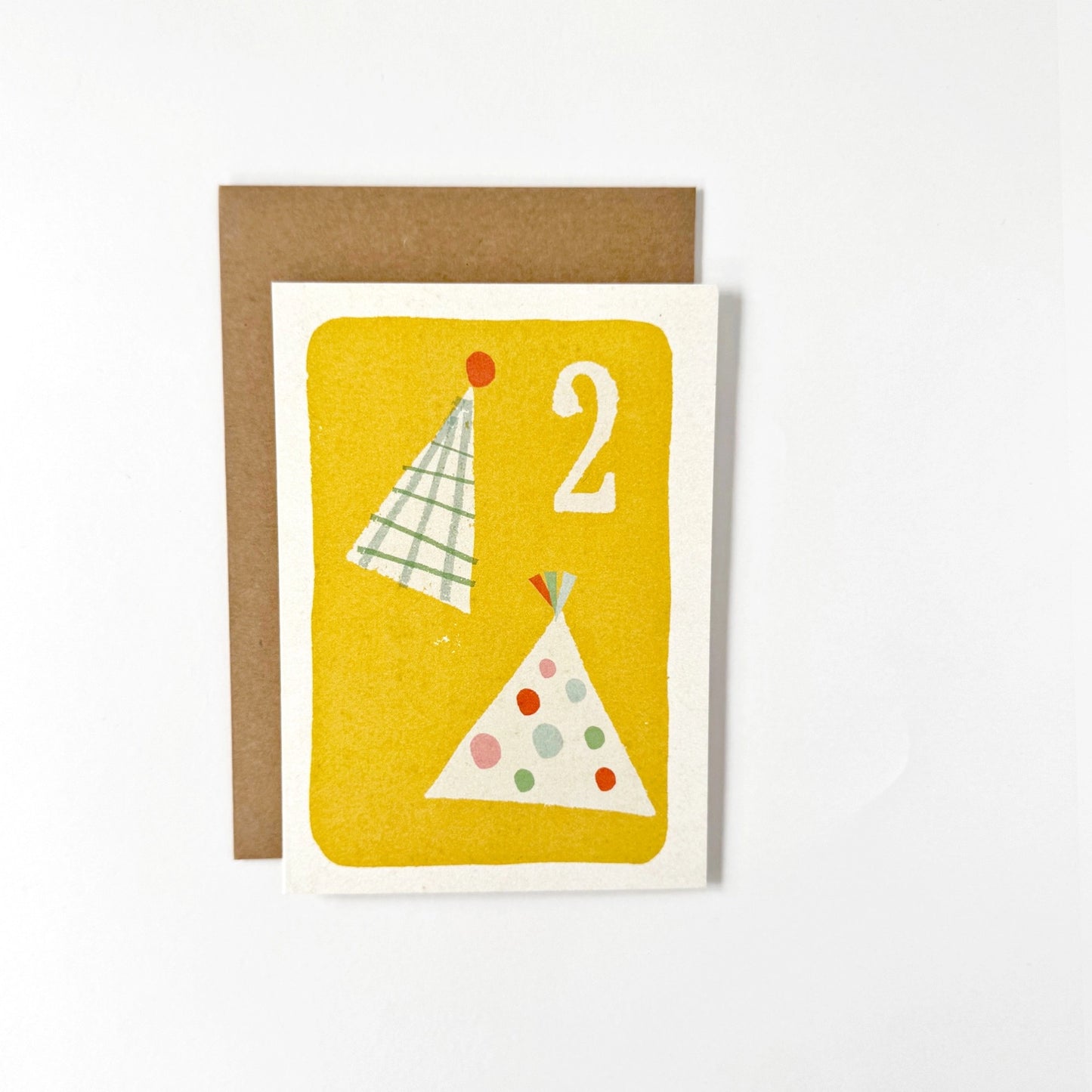 2nd Birthday Party Hats Greeting Card