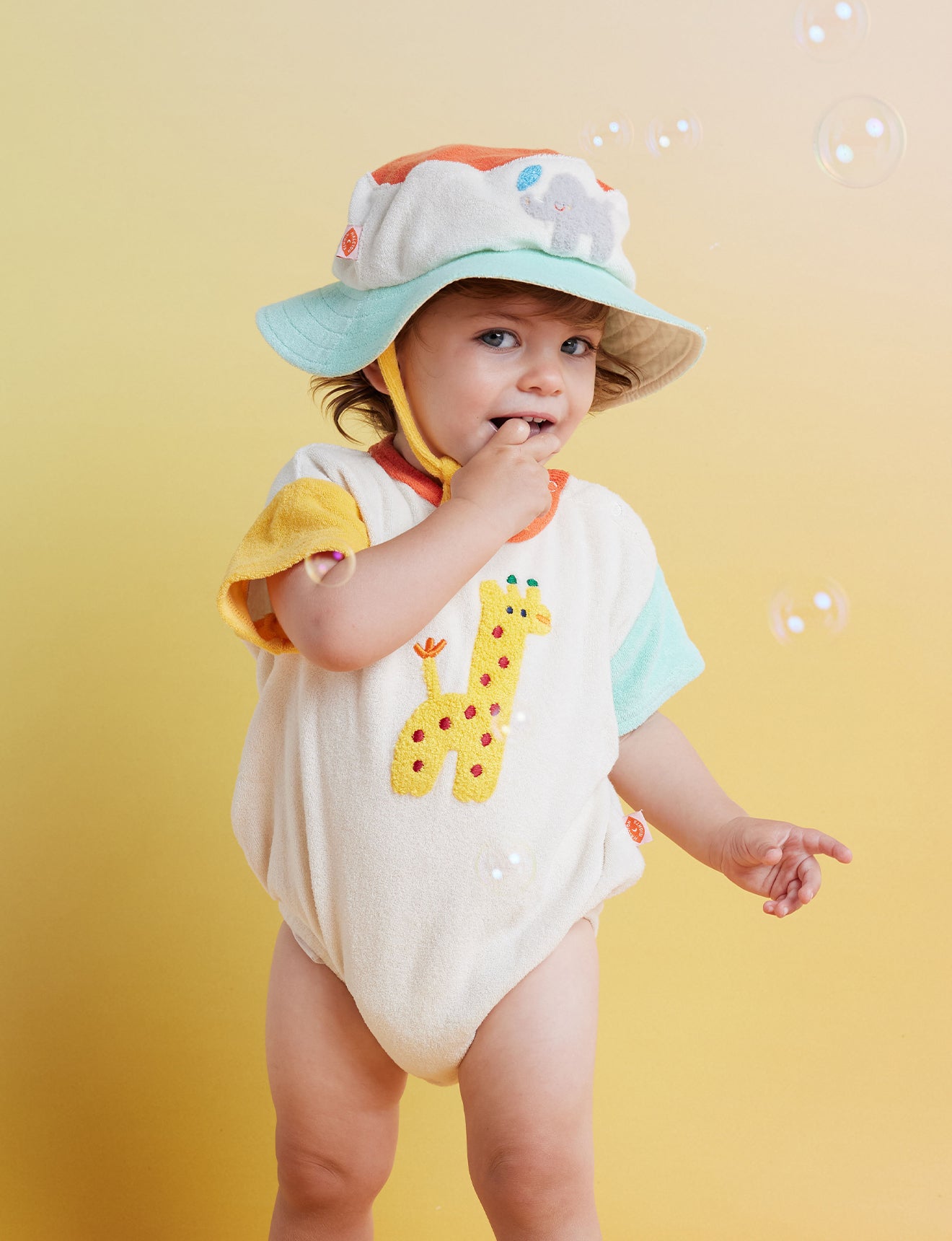 Zoo Crew Cream Terry Short Sleeve Bodysuit