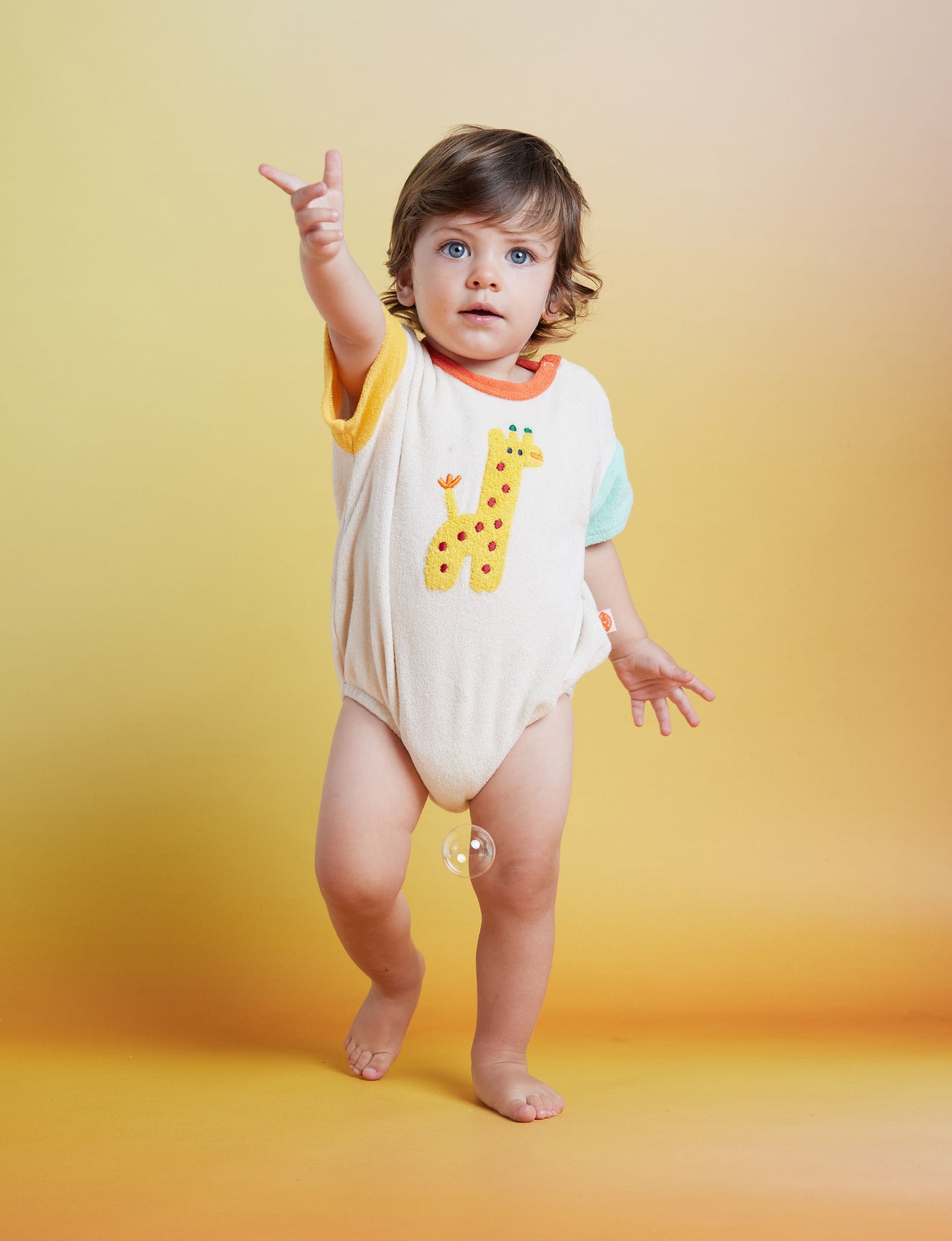 Zoo Crew Cream Terry Short Sleeve Bodysuit