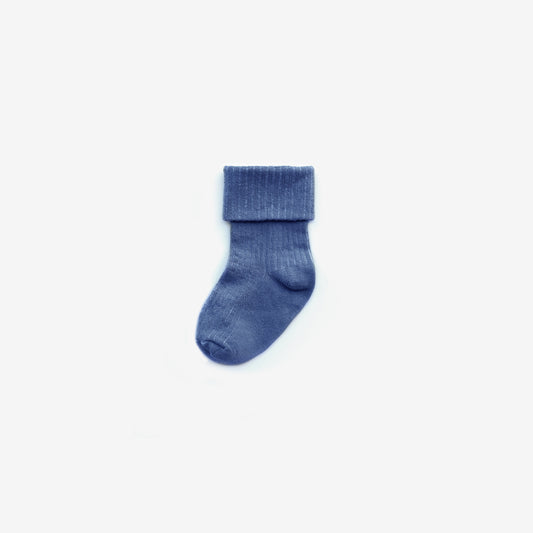 Organic Cotton Knit Socks / Moody Blue