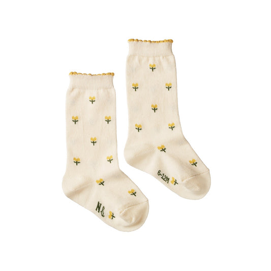 Organic Cotton Socks / Tulip Print