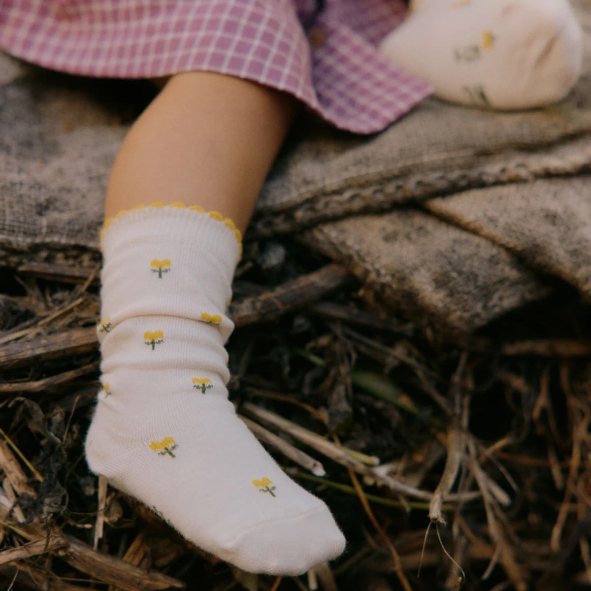 Organic Cotton Socks / Tulip Print