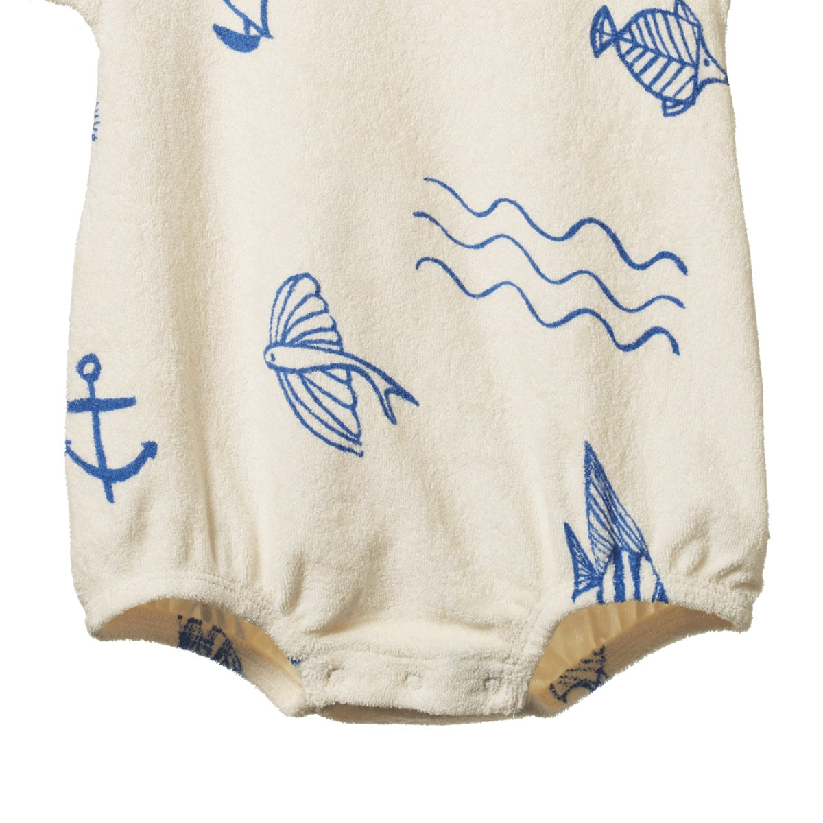 Juno Terry Romper / Atlantic Print