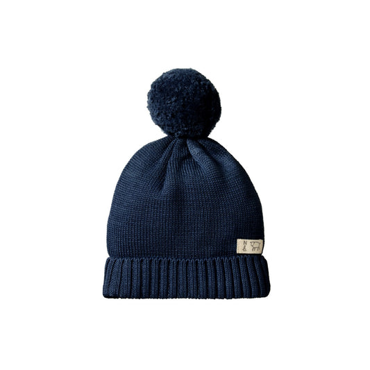 Alpine Pom Pom Beanie / Navy