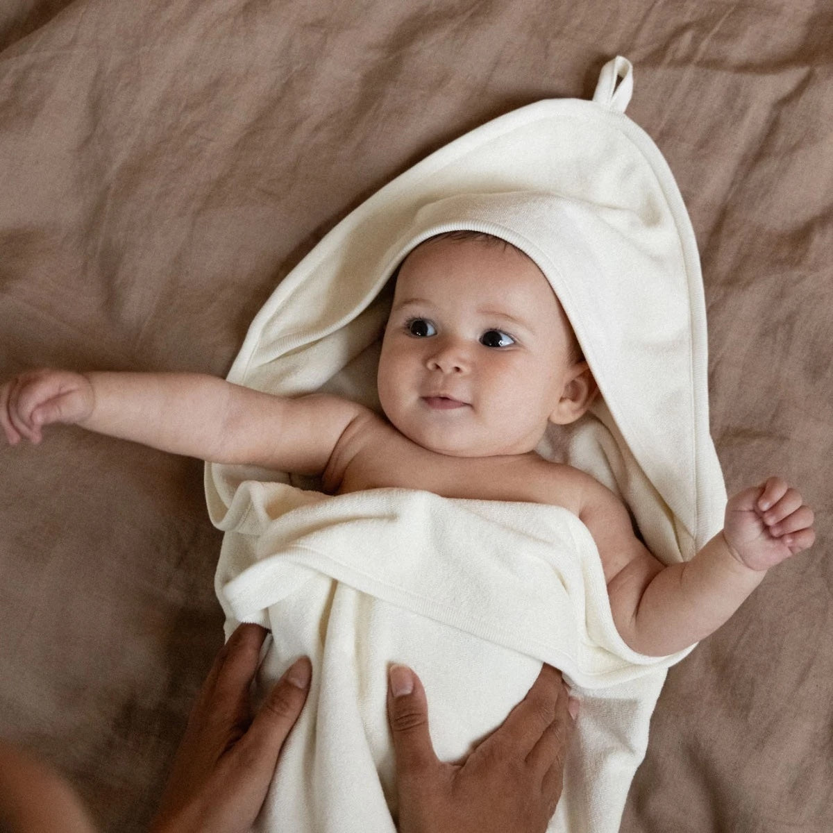 Organic Cotton Hooded Towel / Natural