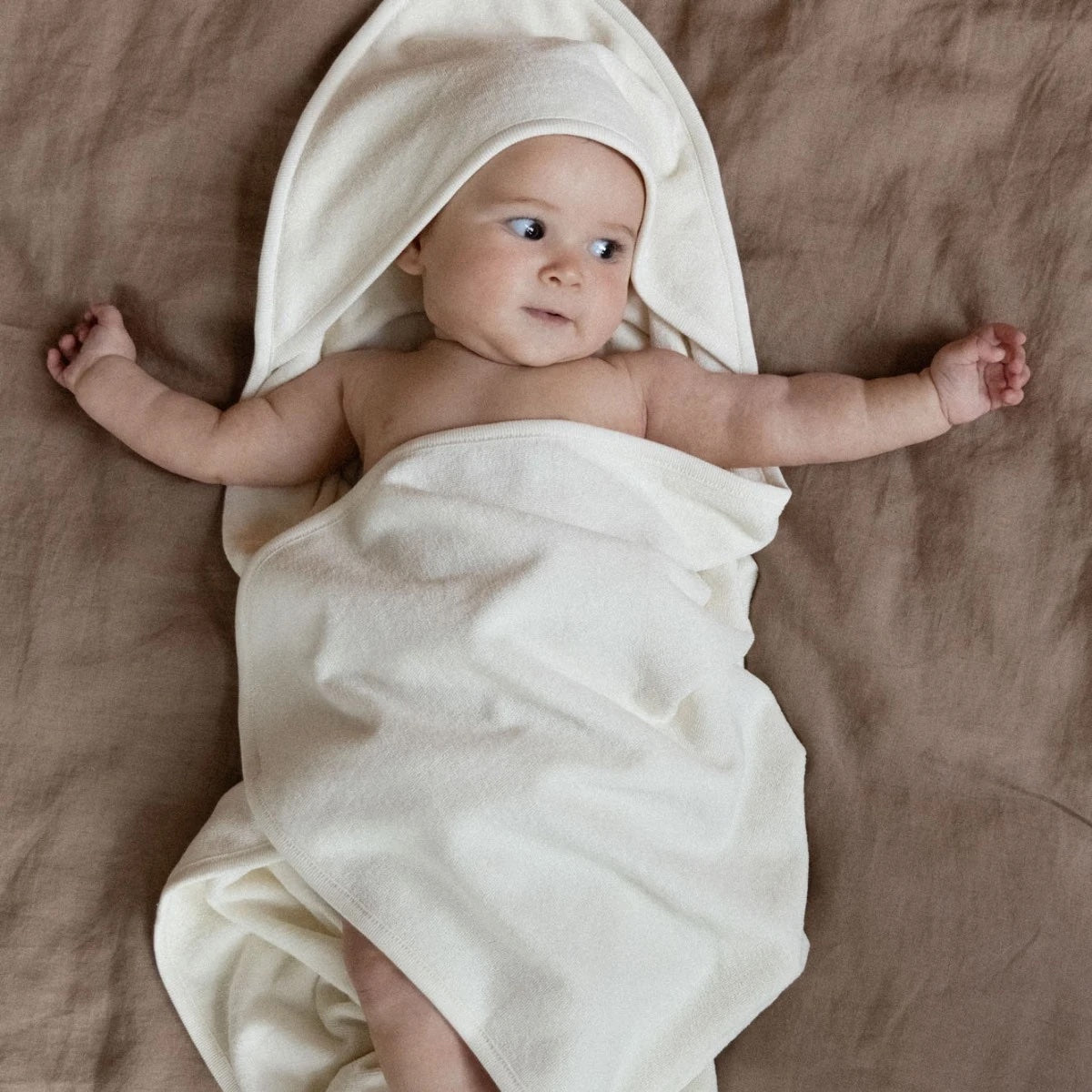 Organic Cotton Hooded Towel / Natural
