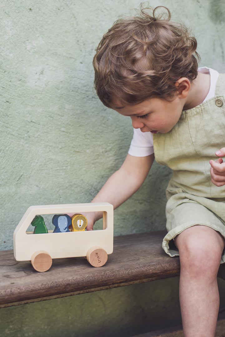 Wooden Animal Bus