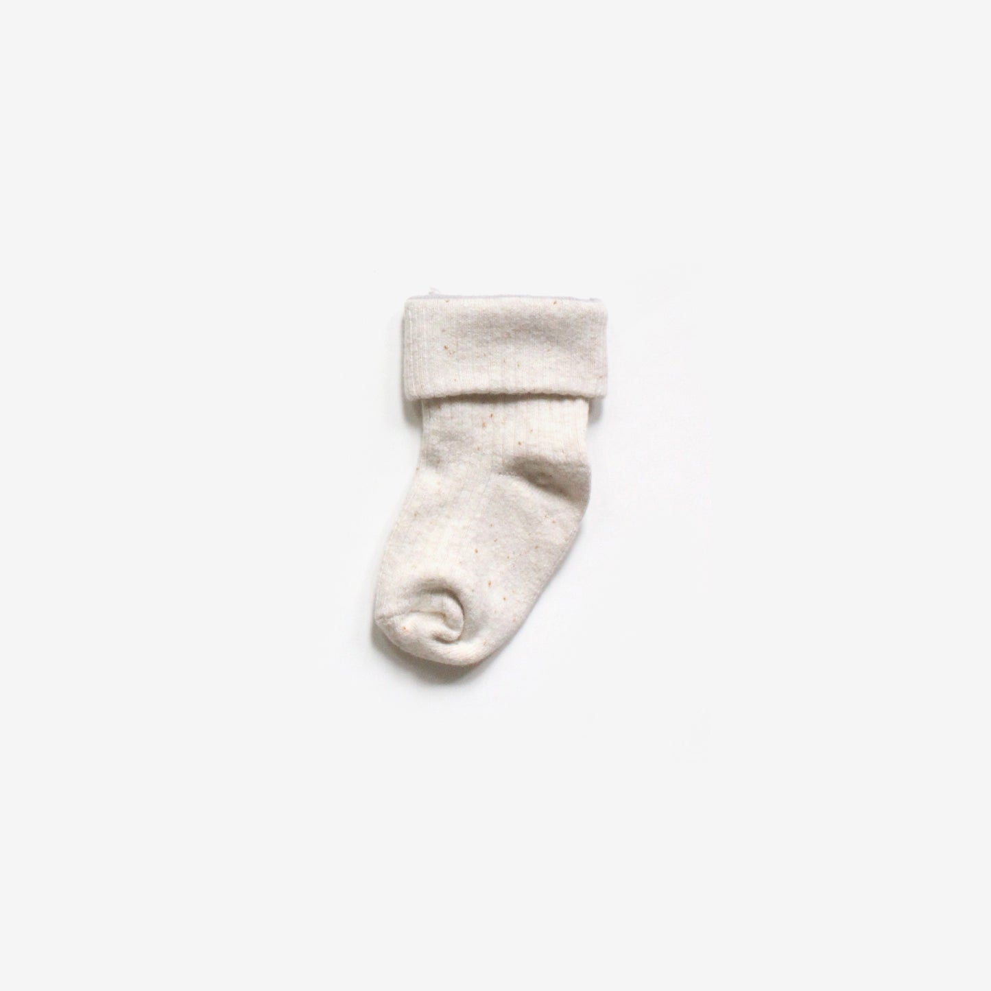 Organic Cotton Knit Socks / Oat Navy Fleck